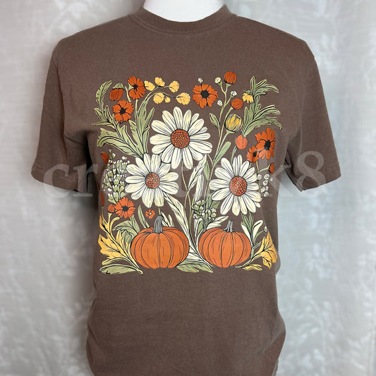 "Fall Floral" - Pressed T-Shirt