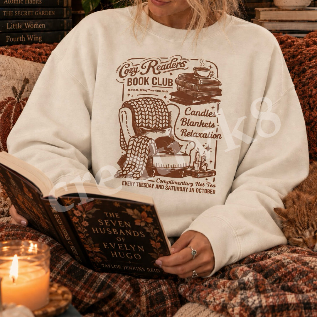 "Cozy Readers" - Pressed Sweatshirt