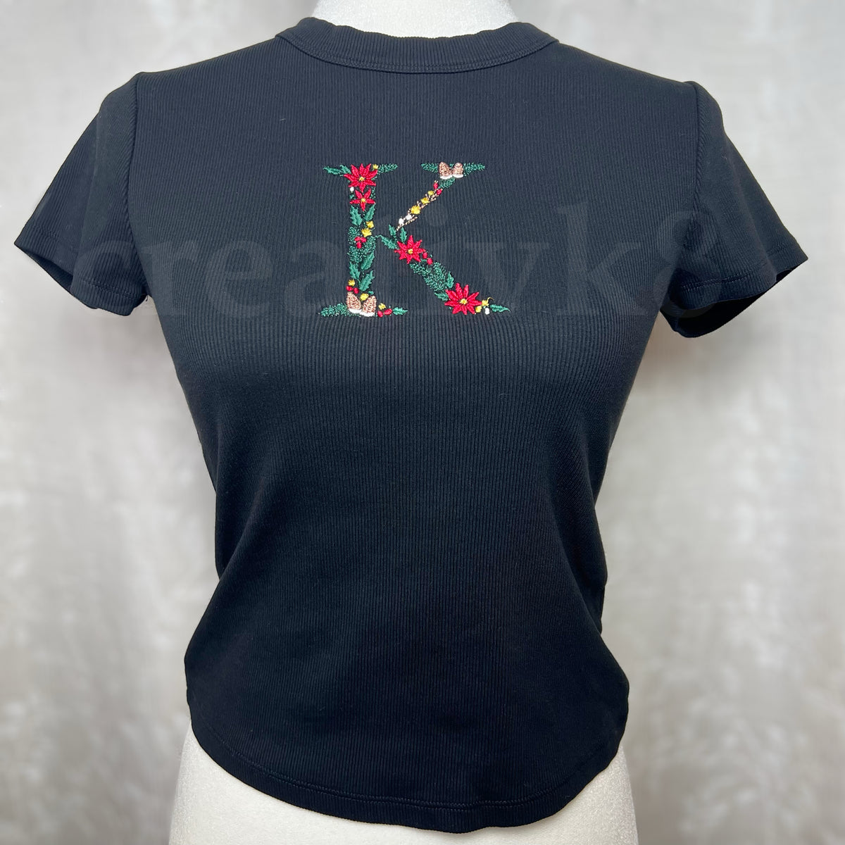 "Winter Initial Letter" - Embroidered Shirt