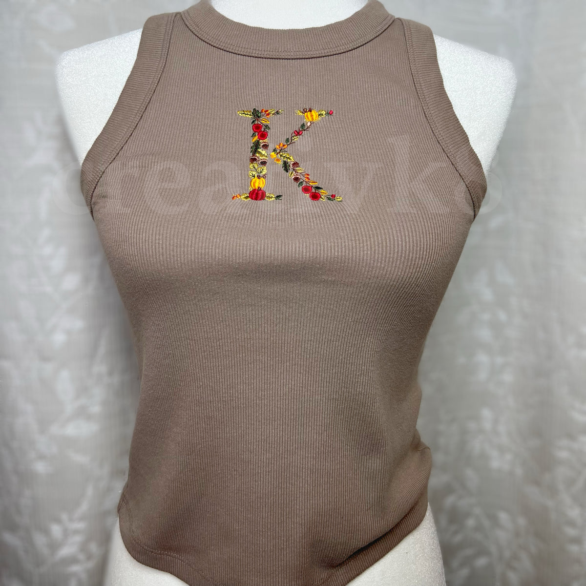"Fall Initial Letter" - Embroidered Shirt
