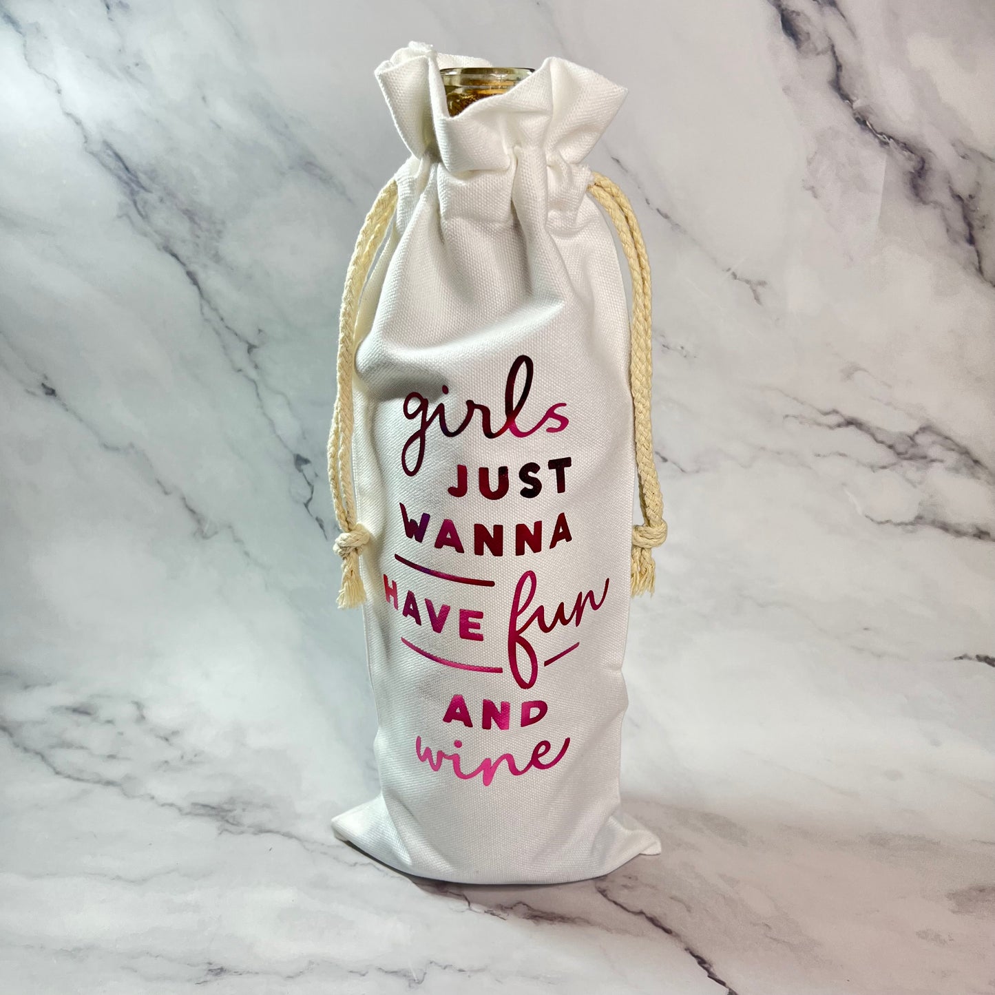 "GJW.." - Wine Bottle Bag