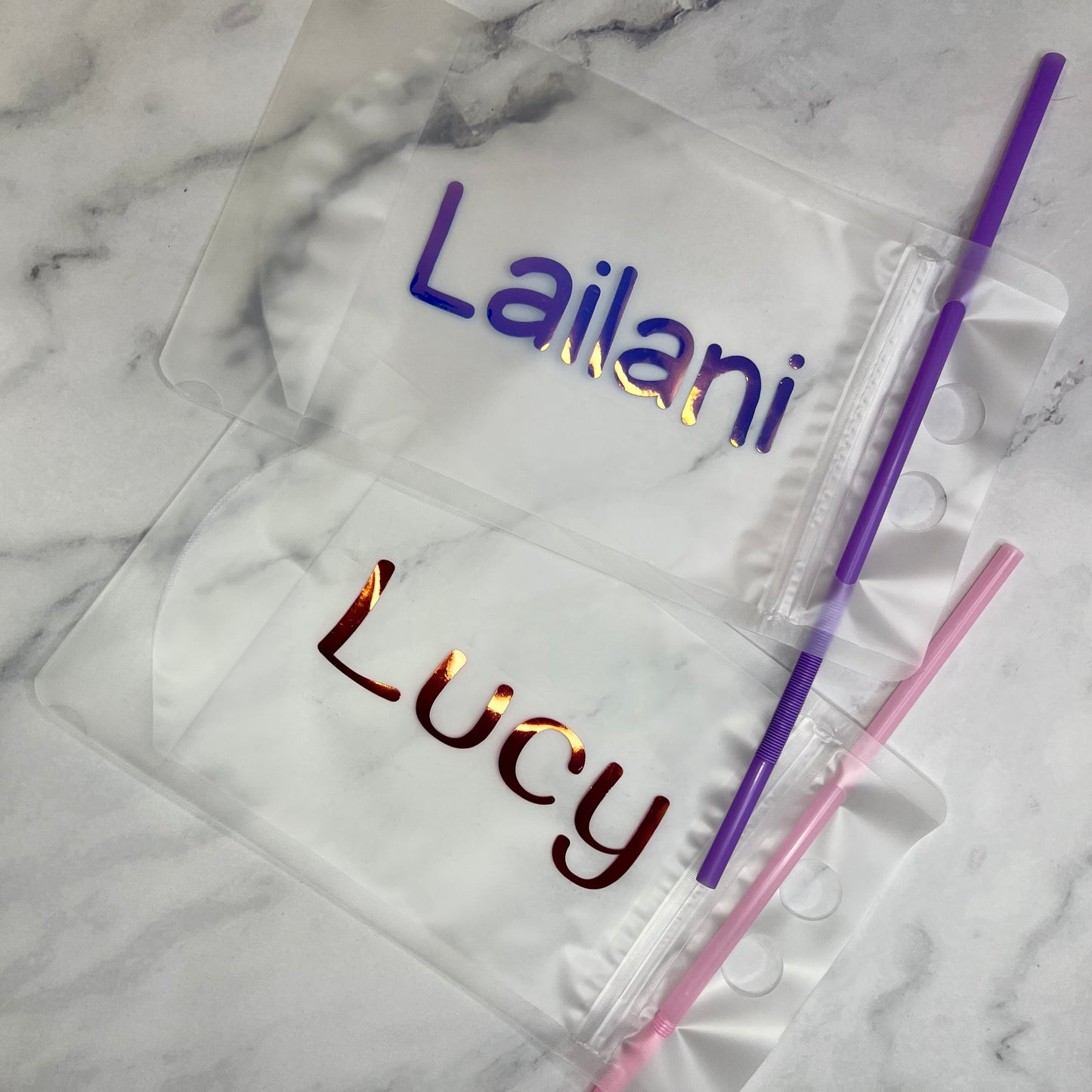 *Personalize* - Reusable & Sealable Plastic Drink Pouch