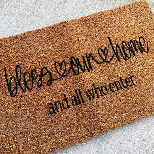 "Bless our Home" - Doormat