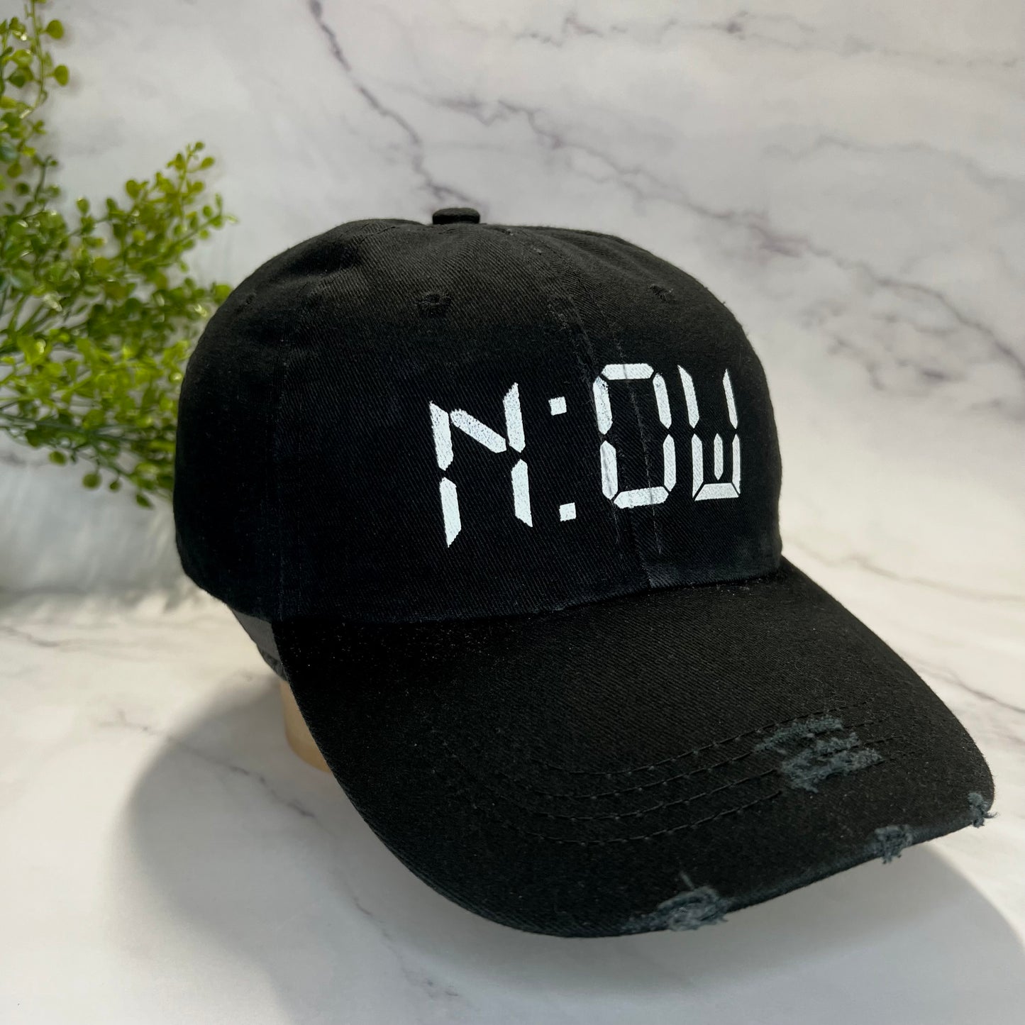 "N:OW" - Distressed Ball Cap