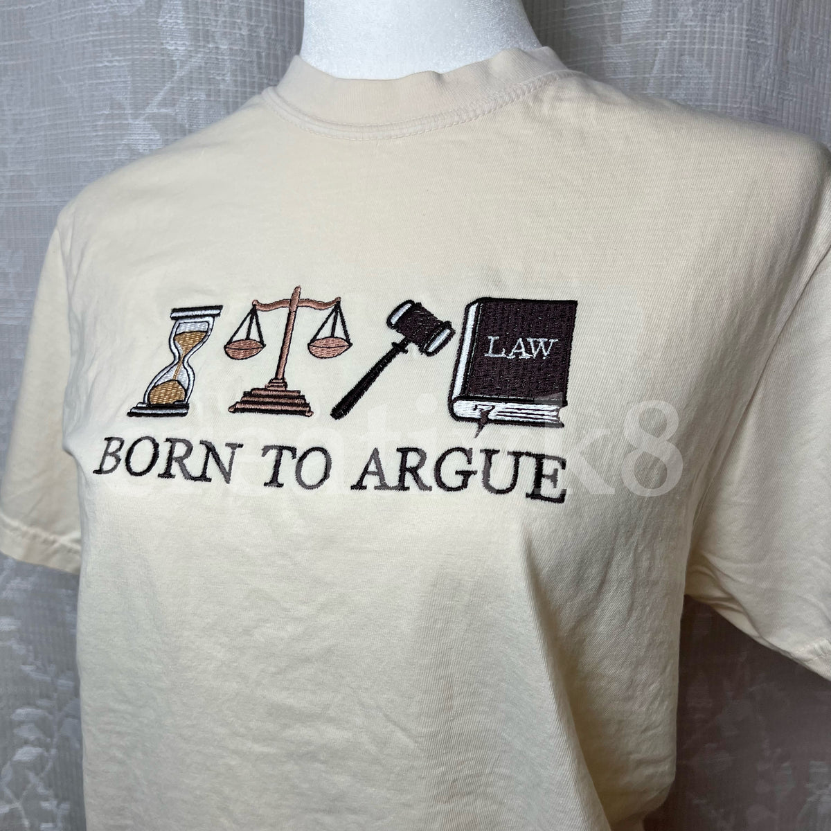 "Born to Argue" - Embroidered Shirt